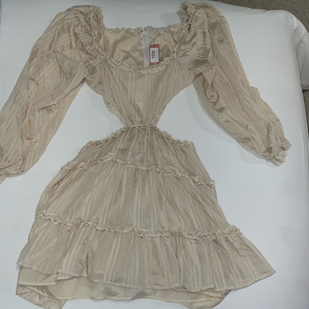 Size Large: Beige Malibu Mini Dress